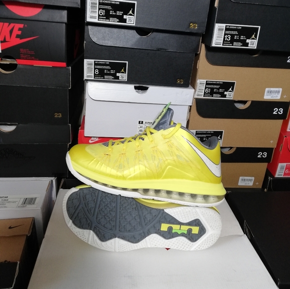 "RARE" NIKE AIR LEBRON JAMES 10 "SONIC" MEN'S SZ7.5➡️WOMEN'S SZ9 BRAND NEW - Picture 10 of 13